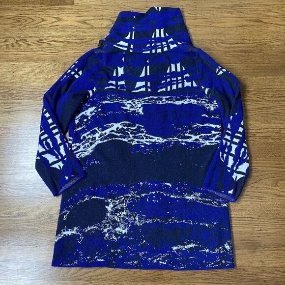 Diktons Barcelona Sweater Jacket Artsy Cowl Neck Wrap Wool Duster - Picture 13 of 16